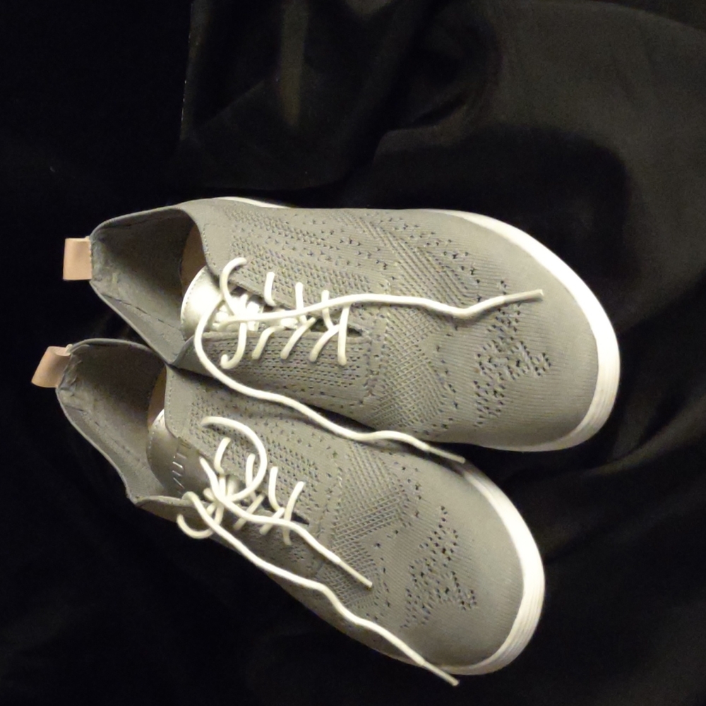 Nautica Pine Breeze Gray Knit Wingtop Oxford Sneakers Shoes Womens Size 8